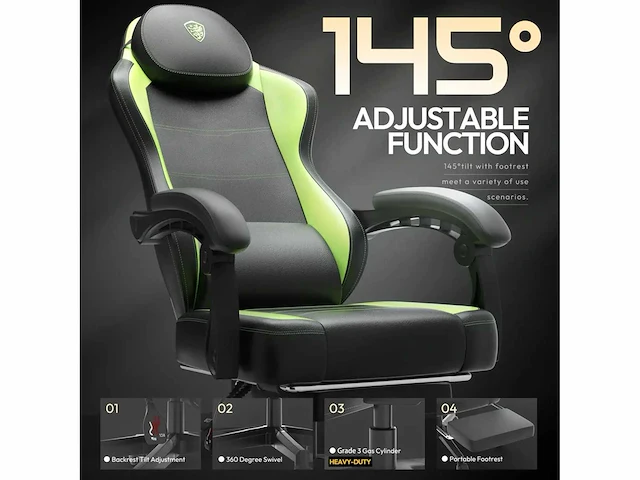 Gaming stoel - pu - afbeelding 5 van  8