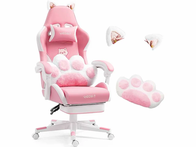 Gaming stoel - roze - afbeelding 2 van  8