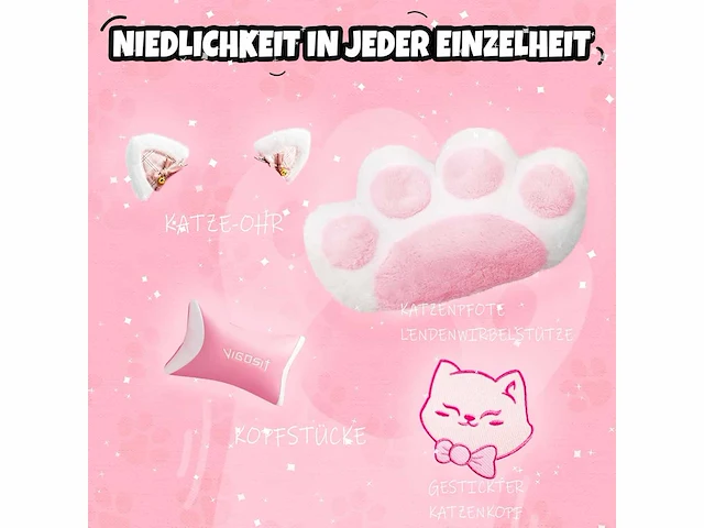 Gaming stoel - roze - afbeelding 5 van  8