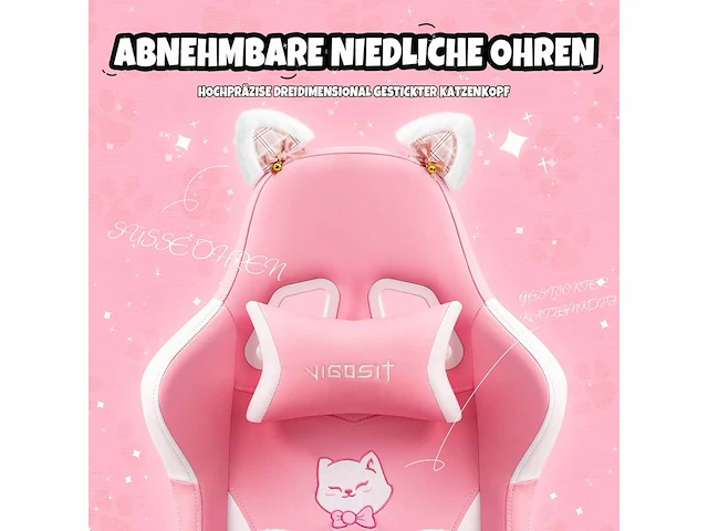 Gaming stoel - roze - afbeelding 8 van  8