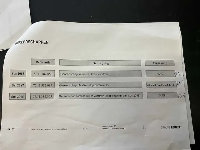 Garage inventaris, dotatiegereedsvhap renault - afbeelding 6 van  7