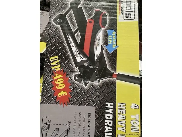 Garage krik 4 ton extra laag - afbeelding 1 van  1