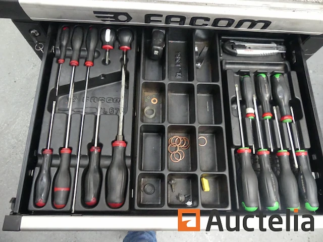 Garage roltafel met facom jet lade-inhoud - afbeelding 7 van  14