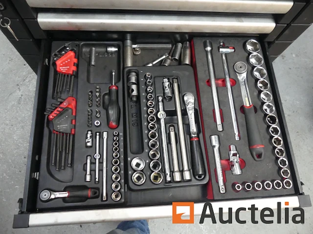 Garage roltafel met facom jet lade-inhoud - afbeelding 12 van  14