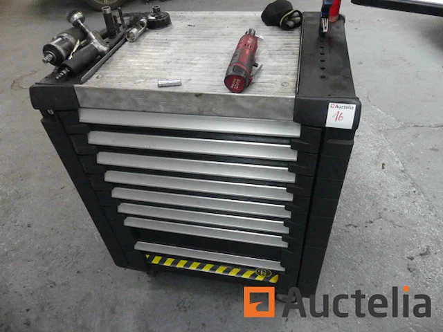 Garage roltafel met facom lade inhoud - afbeelding 9 van  12