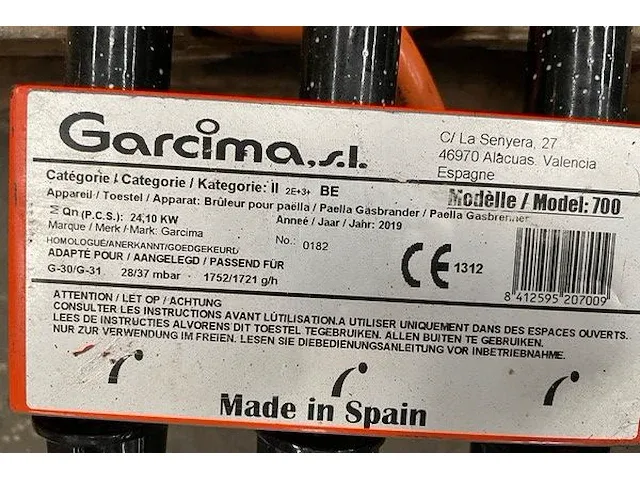 Garcima paella gasbrander - afbeelding 2 van  5