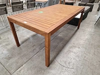 Garden hardhout tuintafel recta 200x100cm met blokpoten - afbeelding 1 van  4