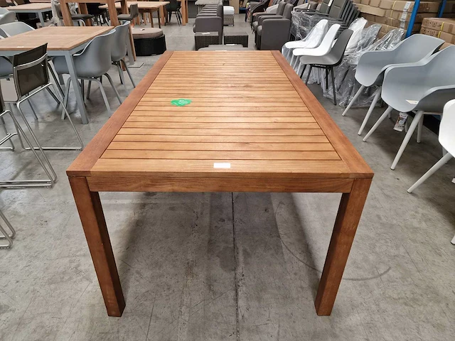 Garden hardhout tuintafel recta 200x100cm met blokpoten - afbeelding 2 van  4