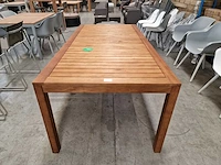 Garden hardhout tuintafel recta 200x100cm met blokpoten - afbeelding 2 van  4