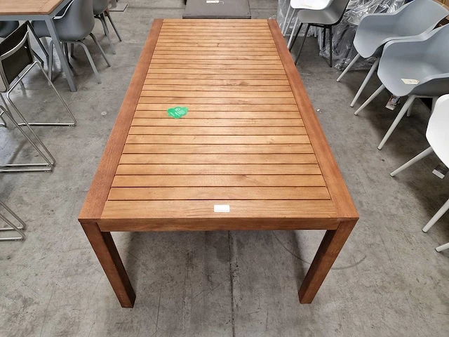 Garden hardhout tuintafel recta 200x100cm met blokpoten - afbeelding 4 van  4