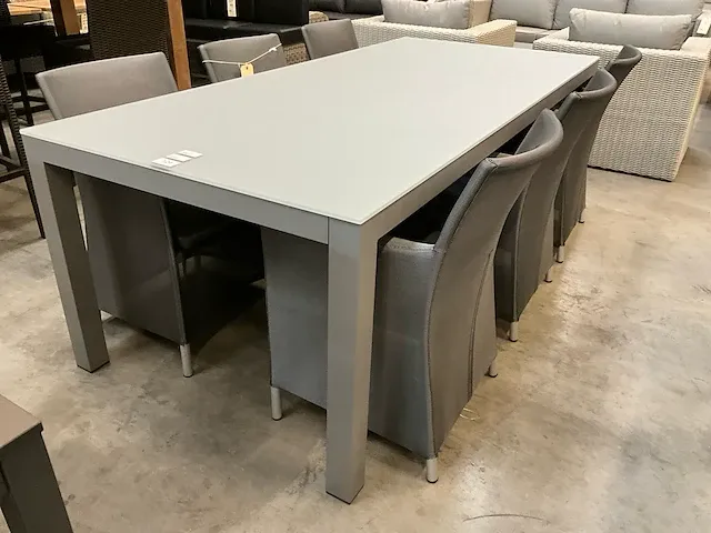 Garden prestige alu tafel cleopatra warm grey 220 x 100cm - afbeelding 1 van  3