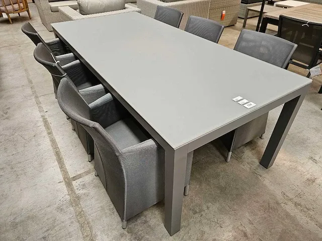 Garden prestige alu tafel cleopatra warm grey 220 x 100cm - afbeelding 1 van  4