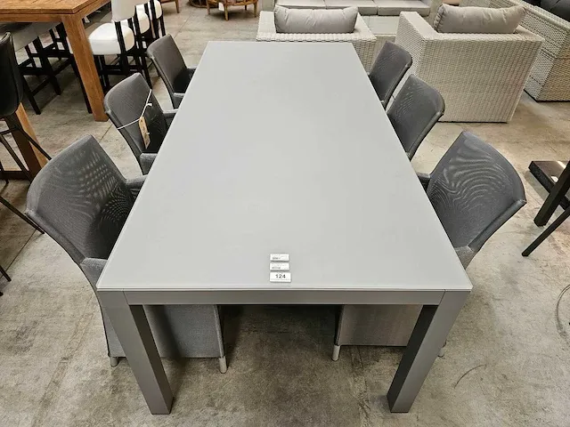 Garden prestige alu tafel cleopatra warm grey 220 x 100cm - afbeelding 2 van  4