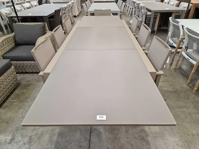 Garden prestige alu tafel lissabon xl champagne 220-320cm - afbeelding 2 van  9