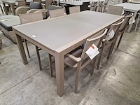 Garden prestige alu tafel lissabon xl champagne 220-320cm - afbeelding 8 van  9