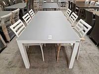 Garden prestige alu tuintafel cleopatra wit mat 220 x 100cm - afbeelding 2 van  4