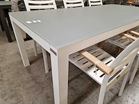 Garden prestige alu tuintafel cleopatra wit mat 220 x 100cm - afbeelding 3 van  4