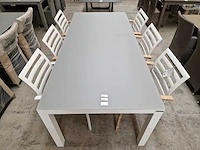 Garden prestige alu tuintafel cleopatra wit mat 220 x 100cm - afbeelding 4 van  4