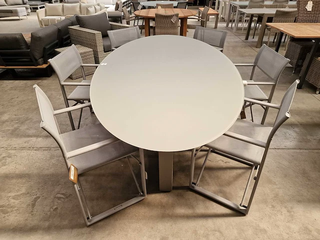 Garden prestige alu tuintafel florida ovaal 260 x 130cm warm grijs - afbeelding 3 van  6