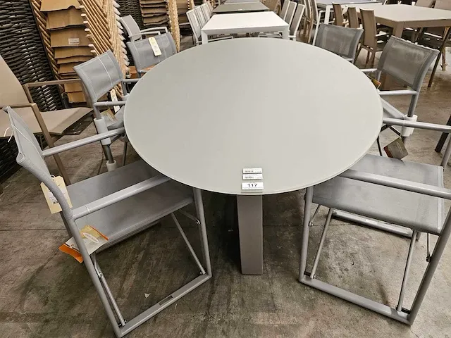 Garden prestige alu tuintafel florida ovaal warm grijs - afbeelding 2 van  4