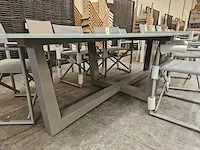 Garden prestige alu tuintafel florida ovaal warm grijs - afbeelding 3 van  4