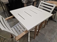 Garden prestige alu tuintafel horeca suisse 70x70cm wit - afbeelding 1 van  5
