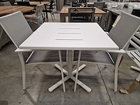 Garden prestige alu tuintafel horeca suisse 80x80cm wit - afbeelding 4 van  5