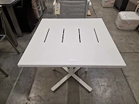 Garden prestige alu tuintafel horeca suisse 80x80cm wit - afbeelding 2 van  5