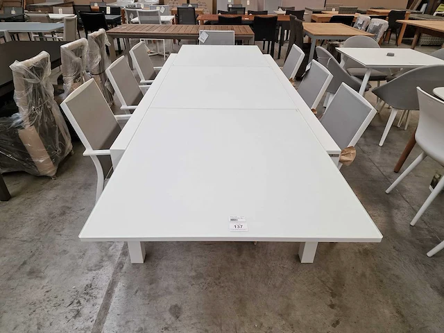 Garden prestige alu uitschuiftafel lissabon wit mat 220-330 x 106cm - afbeelding 2 van  9