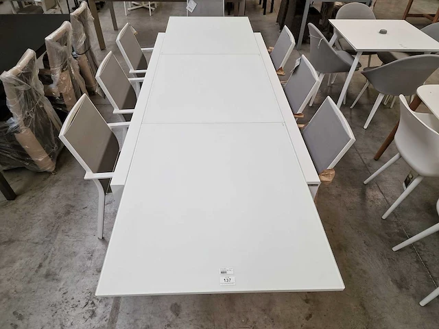 Garden prestige alu uitschuiftafel lissabon wit mat 220-330 x 106cm - afbeelding 4 van  9