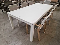 Garden prestige alu uitschuiftafel lissabon wit mat 220-330 x 106cm - afbeelding 7 van  9