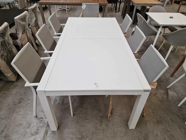 Garden prestige alu uitschuiftafel lissabon wit mat 220-330 x 106cm - afbeelding 9 van  9