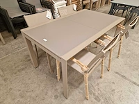 Garden prestige alu uitschuiftafel zurich 152-228cm x 90cm champagne mat - afbeelding 7 van  8