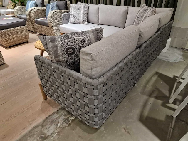 Garden prestige kolbe acacia lounge hoekset rope lichtgrijs - afbeelding 3 van  7