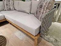 Garden prestige kolbe acacia lounge hoekset rope lichtgrijs - afbeelding 6 van  7