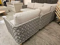 Garden prestige kolbe hoeklounge set grey rope - acacia - afbeelding 3 van  6