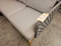 Garden prestige kolbe hoeklounge set grey rope - acacia - afbeelding 4 van  6