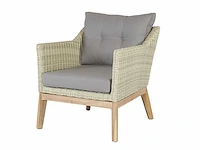 Garden prestige larisa acacia lounge sofa set wicker natural lichtgrijs - afbeelding 4 van  5