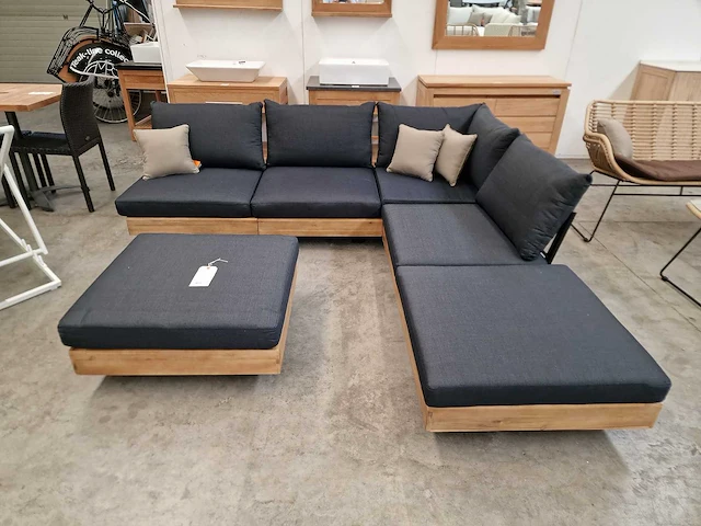 Garden prestige santa cruz acacia lounge hoekset teak look - afbeelding 2 van  5