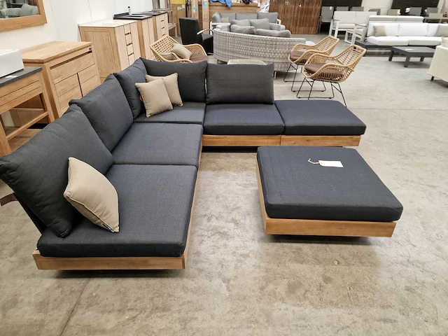 Garden prestige santa cruz acacia lounge hoekset teak look - afbeelding 3 van  5