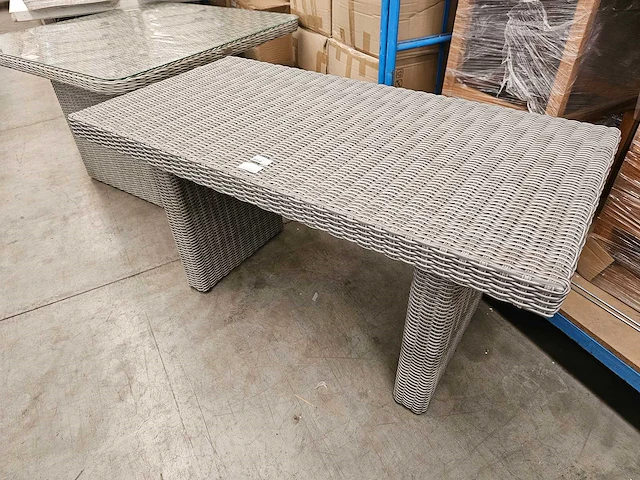 Garden prestige wicker lounge tuintafel low dining kobo grijs - afbeelding 1 van  3