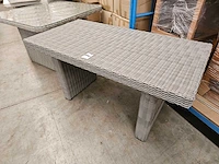 Garden prestige wicker lounge tuintafel low dining kobo grijs - afbeelding 1 van  3