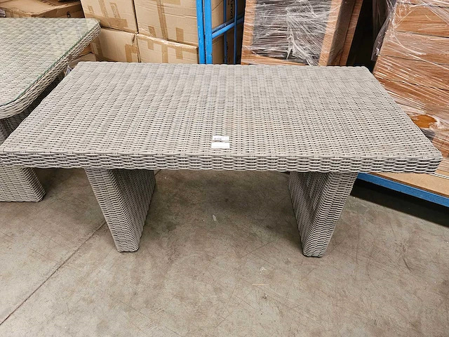Garden prestige wicker lounge tuintafel low dining kobo grijs - afbeelding 2 van  3