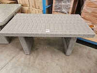 Garden prestige wicker lounge tuintafel low dining kobo grijs - afbeelding 2 van  3