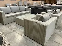 Garden prestige wicker lounge veneto halfrond ivory grey - afbeelding 1 van  4