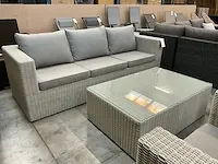 Garden prestige wicker lounge veneto halfrond ivory grey - afbeelding 2 van  4