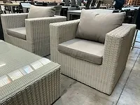 Garden prestige wicker lounge veneto halfrond ivory grey - afbeelding 3 van  4
