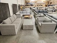 Garden prestige wicker lounge veneto ivory + kussens grijs - afbeelding 2 van  5