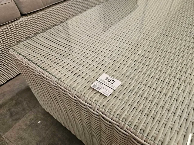 Garden prestige wicker lounge veneto ivory + kussens grijs - afbeelding 5 van  5
