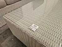 Garden prestige wicker lounge veneto ivory + kussens grijs - afbeelding 5 van  5